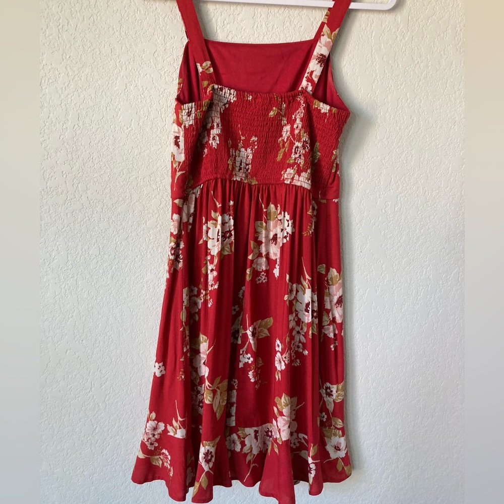 Red floral sun dress - Picture 4 of 5